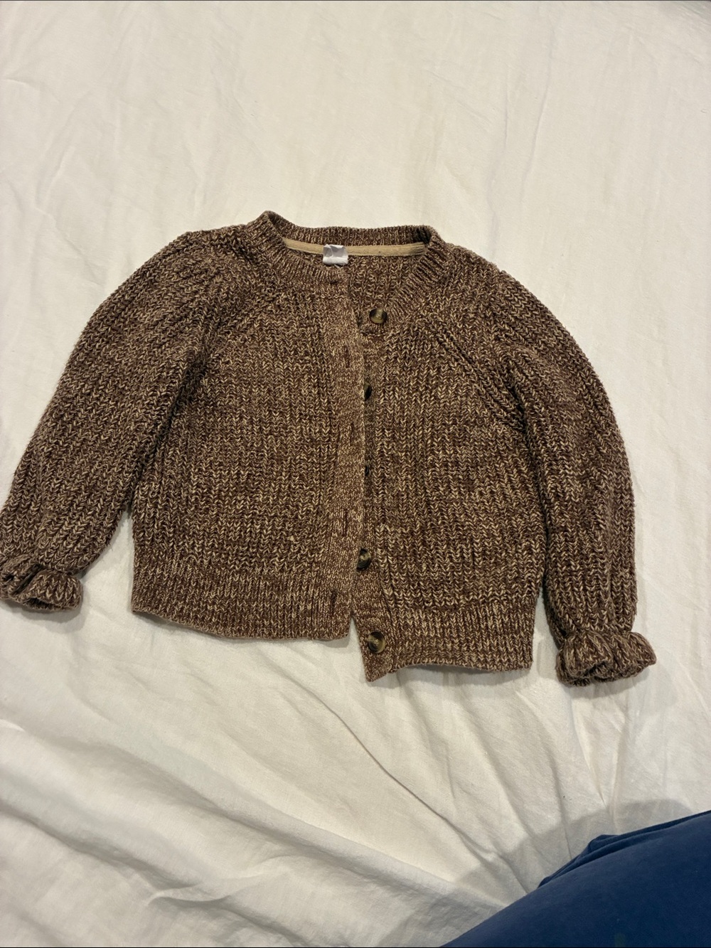 GAP Brown Marled Knit Button-Front Cardigan